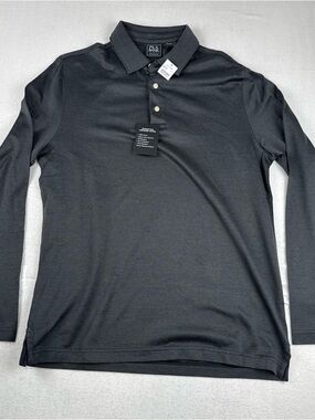 New! Jos A Bank Traveler Polo Mercerized Cotton Shirt Long sleeve M Performance